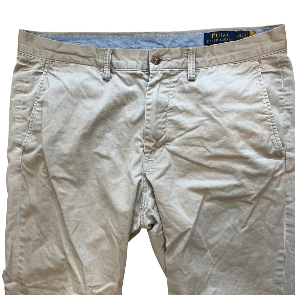 Polo Ralph Lauren Mens Stretch Straight Fit Chino Pants Tan Khaki 34x32 - Picture 2 of 9